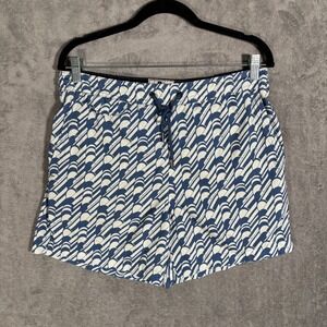 Ted Baker London Salco Geometric Print Swim Shorts Blue White Mens Size 4 L